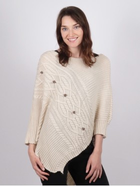 Asymmetrical Poncho W/Sleeves